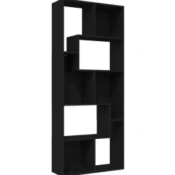vidaXL - Boekenkast - Zwart - Bewerkt hout
