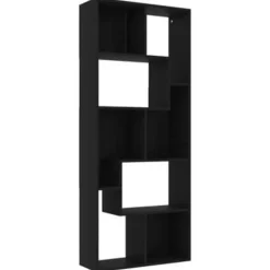 vidaXL - Boekenkast - Zwart - Bewerkt hout
