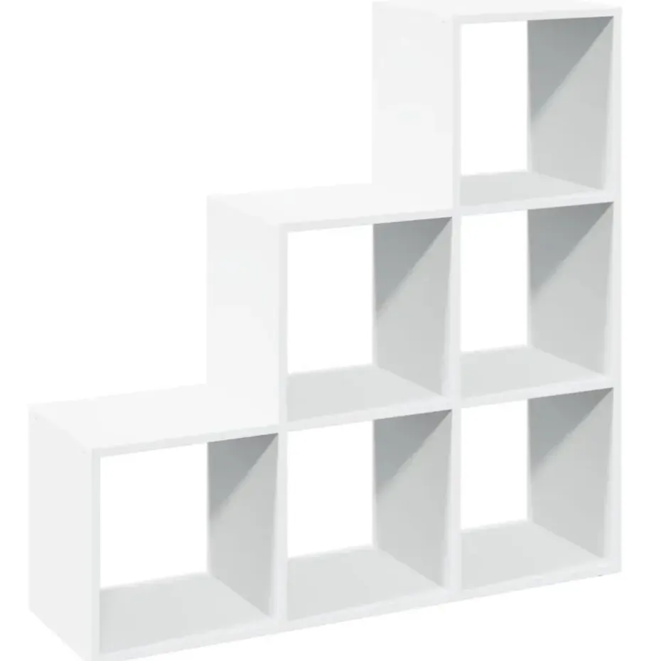 vidaXL - Boekenkast met 10 open vakken voor woonkamers - Wit - 99x29x99 cm