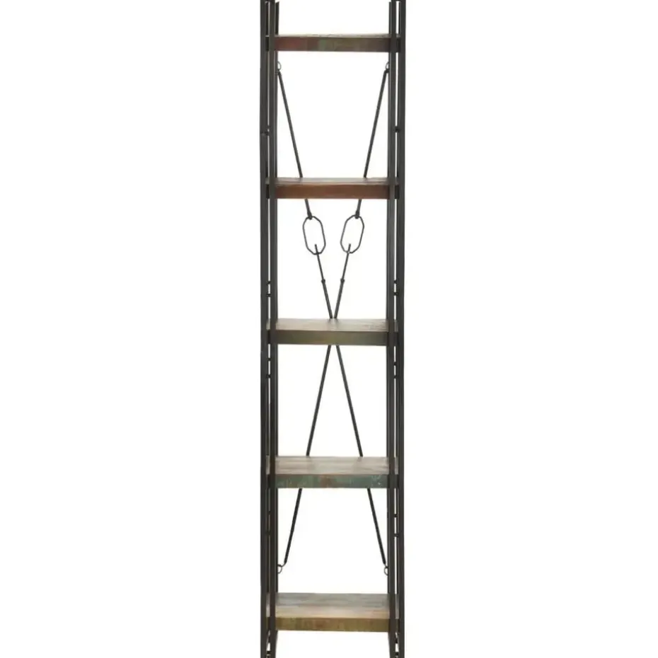 vidaXL - Boekenkast met 5 schappen - Multikleur - Hout - 40 x 30 x 180 cm