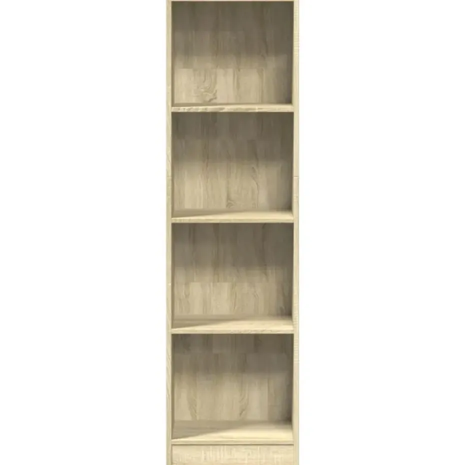vidaXL - Boekenkast met 4 vakken - Sonoma eiken - Bewerkt hout - 40x24x143 cm