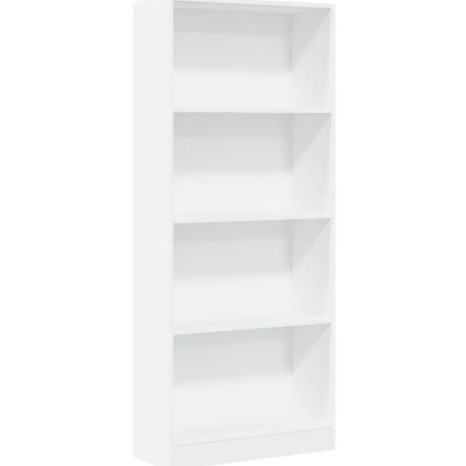 vidaXL - Boekenkast met 4 vakken voor kantoor - Wit - Hout - 60x24x143 cm