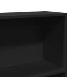 vidaXL - Boekenkast met 5 vakken voor kantoor - Zwart - Hout - 80x30x189 cm