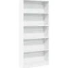 vidaXL - Boekenkast met 5 vakken - Wit - Bewerkt hout - 80x24x176 cm