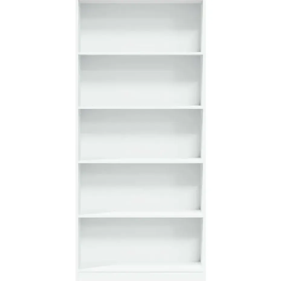 vidaXL - Boekenkast met 5 vakken - Wit - Bewerkt hout - 80x24x176 cm