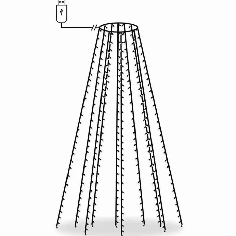 vidaXL - Boomverlichting - Wit - PVC