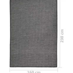 vidaXL - Buitenkleed - Grijs - Kunststof - 160 x 230 cm