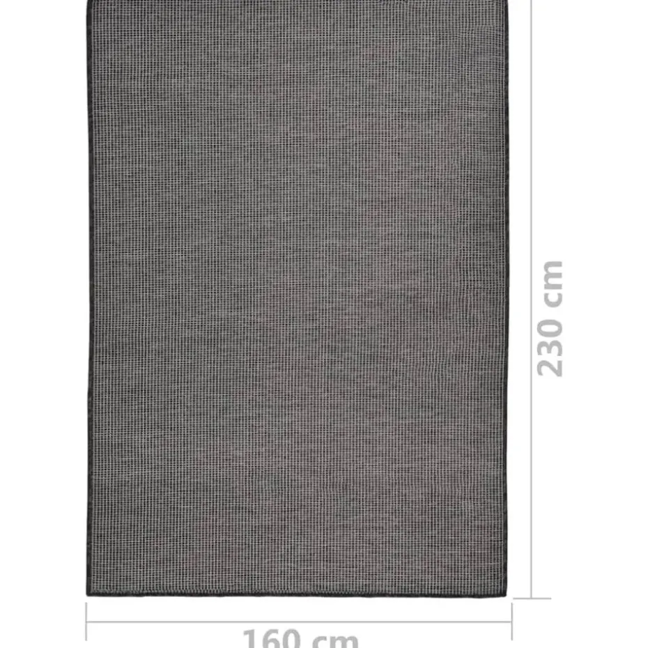 vidaXL - Buitenkleed - Grijs - Kunststof - 160 x 230 cm