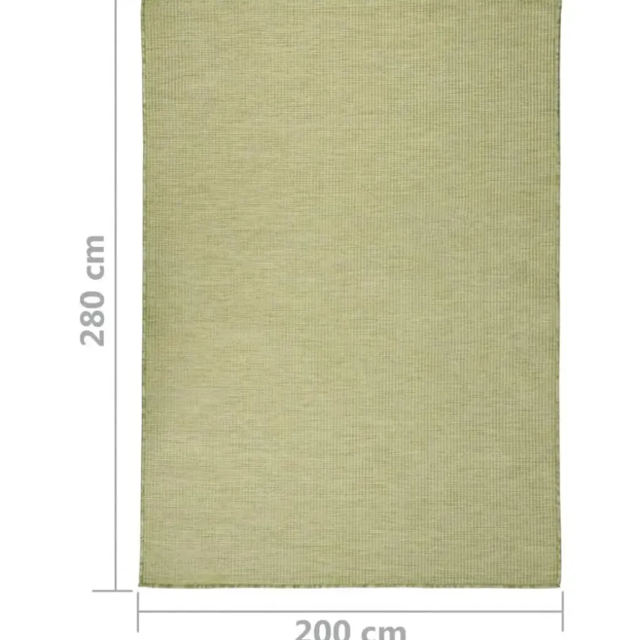 vidaXL - Buitenkleed - Groen - Kunststof - 200 x 280 cm