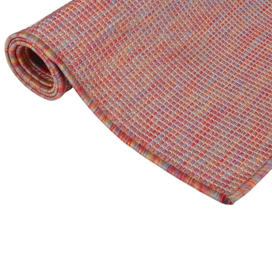 vidaXL - Buitenkleed - Rood - Kunststof - 120 x 170 cm
