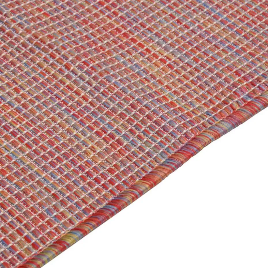 vidaXL - Buitenkleed - Rood - Kunststof - 120 x 170 cm