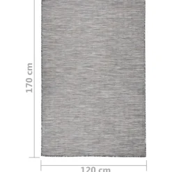 vidaXL - Buitenkleed - Zwart - Kunststof - 120 x 170 cm