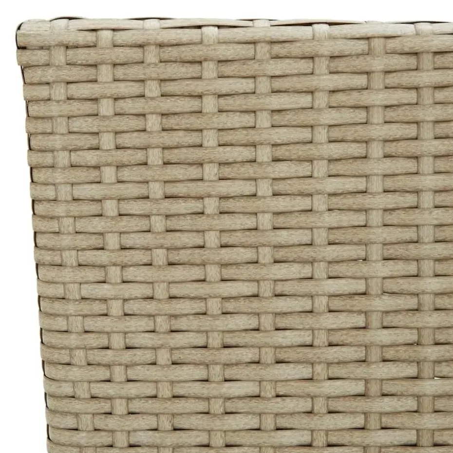 vidaXL - Buitenstoel - Beige - Poly rattan - 2 stuks