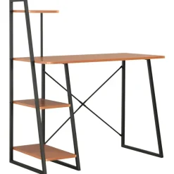 vidaXL - Bureau - Bruin - Bewerkt hout