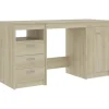 vidaXL - Bureau - Bruin - Bewerkt hout