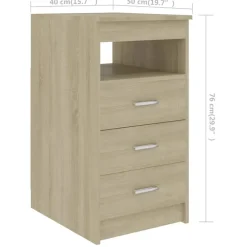 vidaXL - Bureau - Bruin - Bewerkt hout