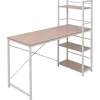 vidaXL - Bureau - Bruin - Bewerkt hout