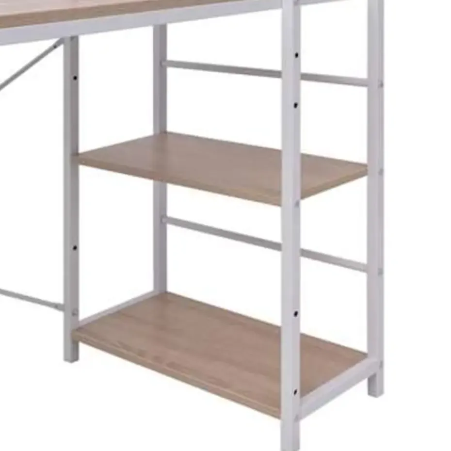 vidaXL - Bureau - Bruin - Bewerkt hout