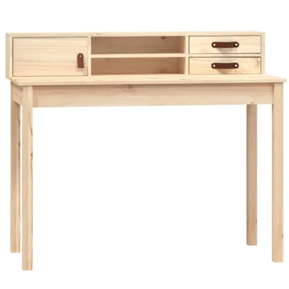 vidaXL - Bureau - Bruin - Grenenhout