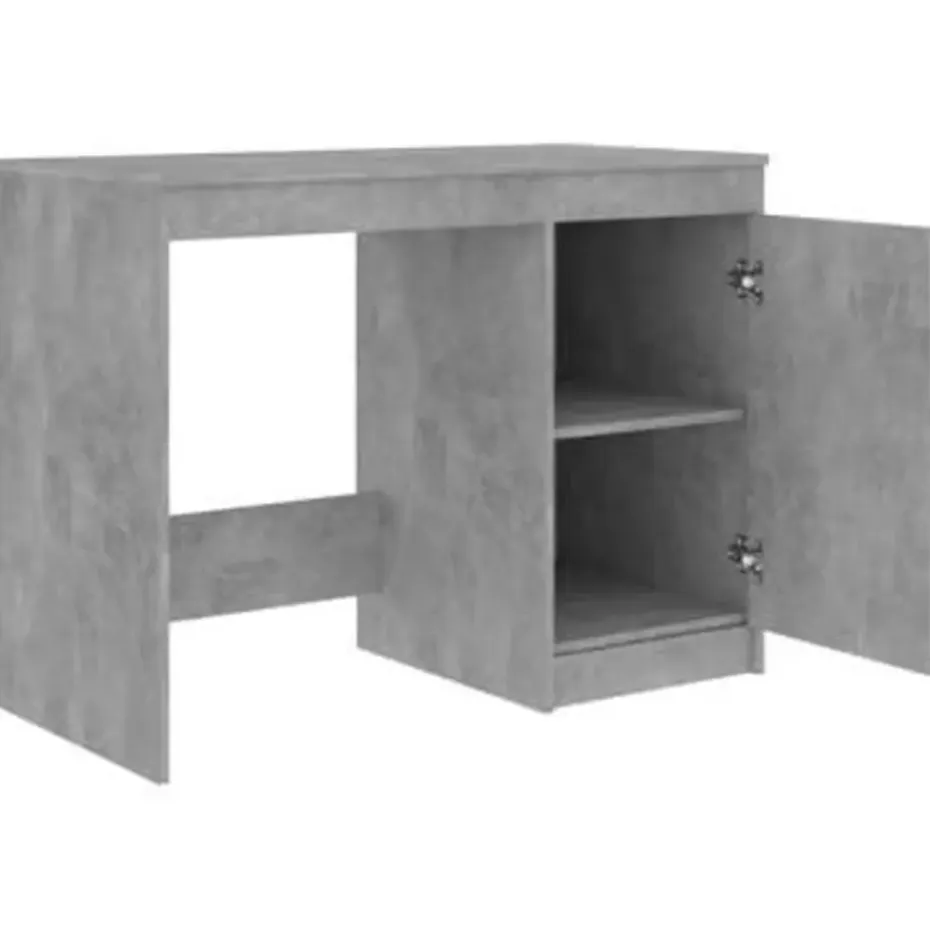 vidaXL - Bureau - Grijs - Bewerkt hout