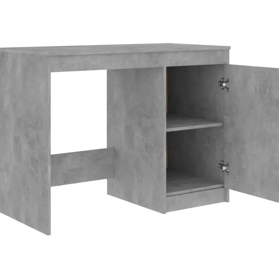 vidaXL - Bureau - Grijs - Bewerkt hout