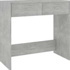 vidaXL - Bureau - Grijs - Bewerkt hout