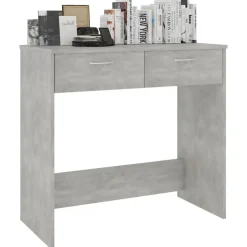 vidaXL - Bureau - Grijs - Bewerkt hout