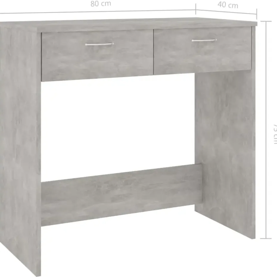 vidaXL - Bureau - Grijs - Bewerkt hout