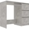 vidaXL - Bureau - Grijs - Bewerkt hout