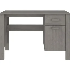 vidaXL - Bureau - Grijs - Grenenhout