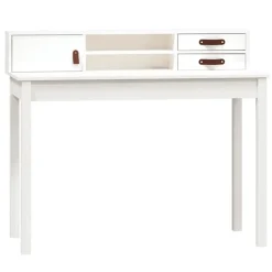 vidaXL - Bureau - Wit - Grenenhout