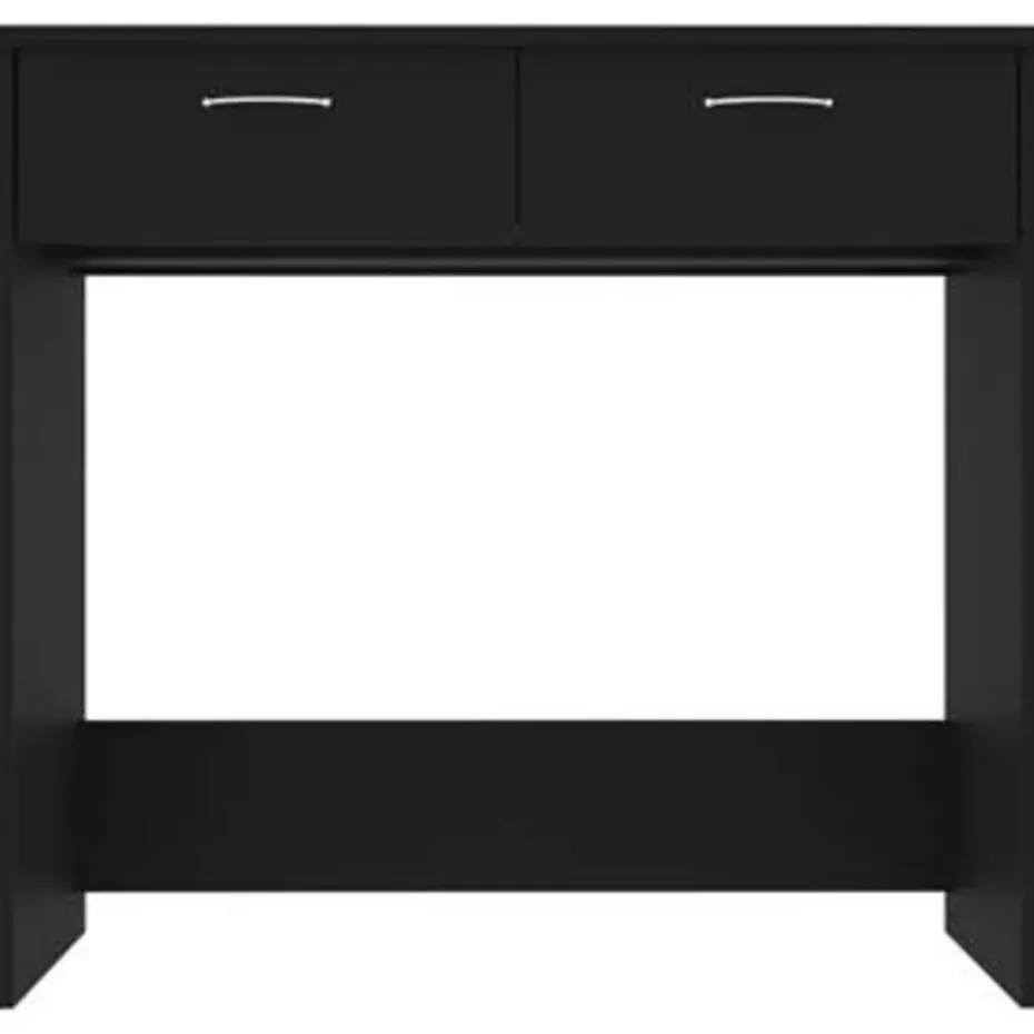 vidaXL - Bureau - Zwart - Bewerkt hout