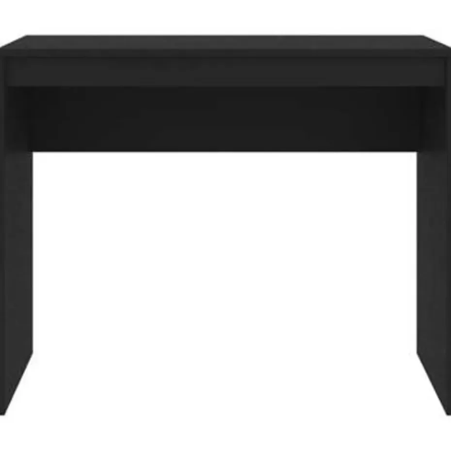 vidaXL - Bureau - Zwart - Bewerkt hout