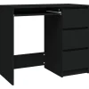 vidaXL - Bureau - Zwart - Bewerkt hout