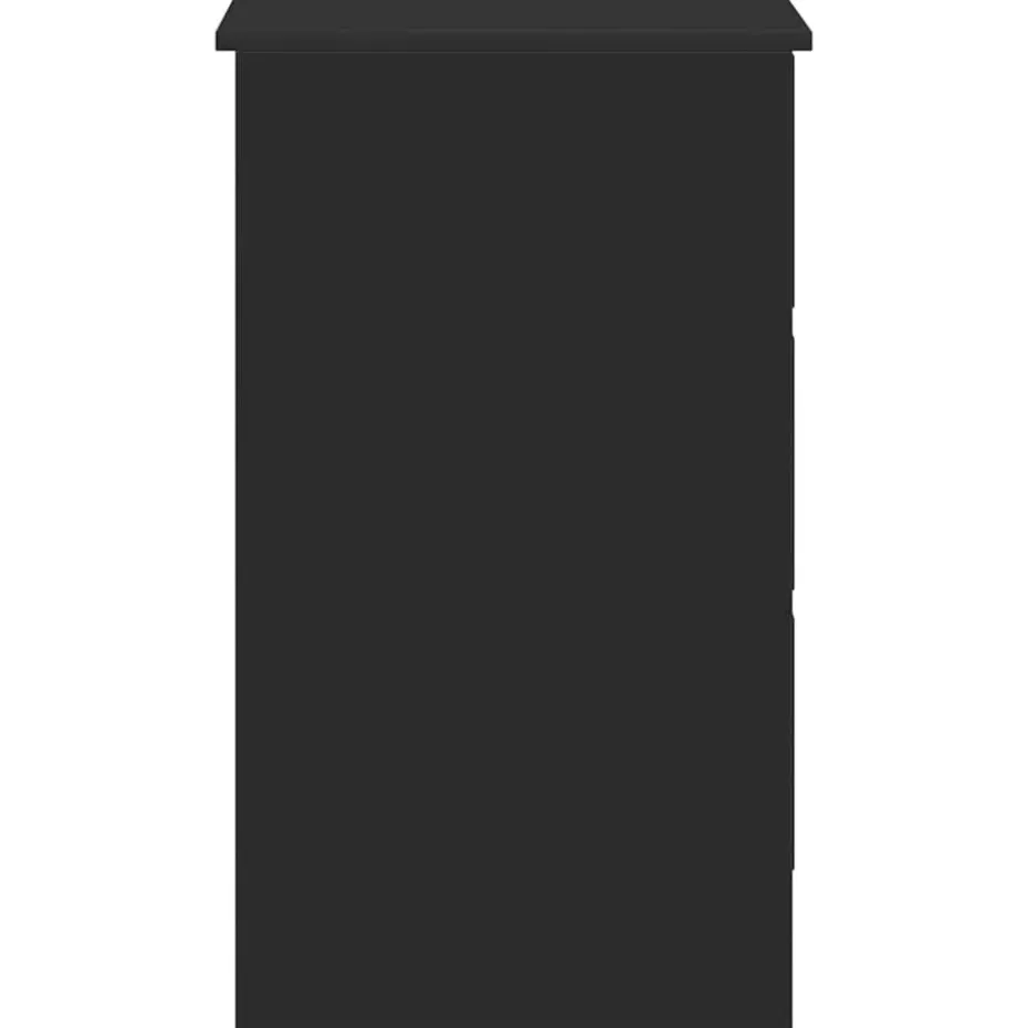 vidaXL - Bureau - Zwart - Bewerkt hout