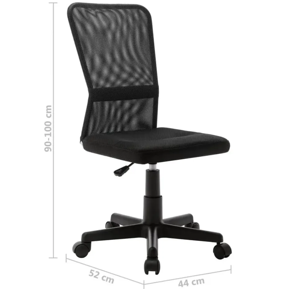 vidaXL - Bureaustoel - Zwart - Gaas
