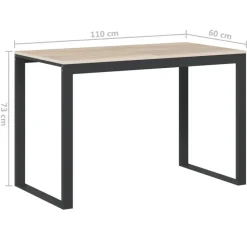 vidaXL - Computertafel - Bruin - Bewerkt hout