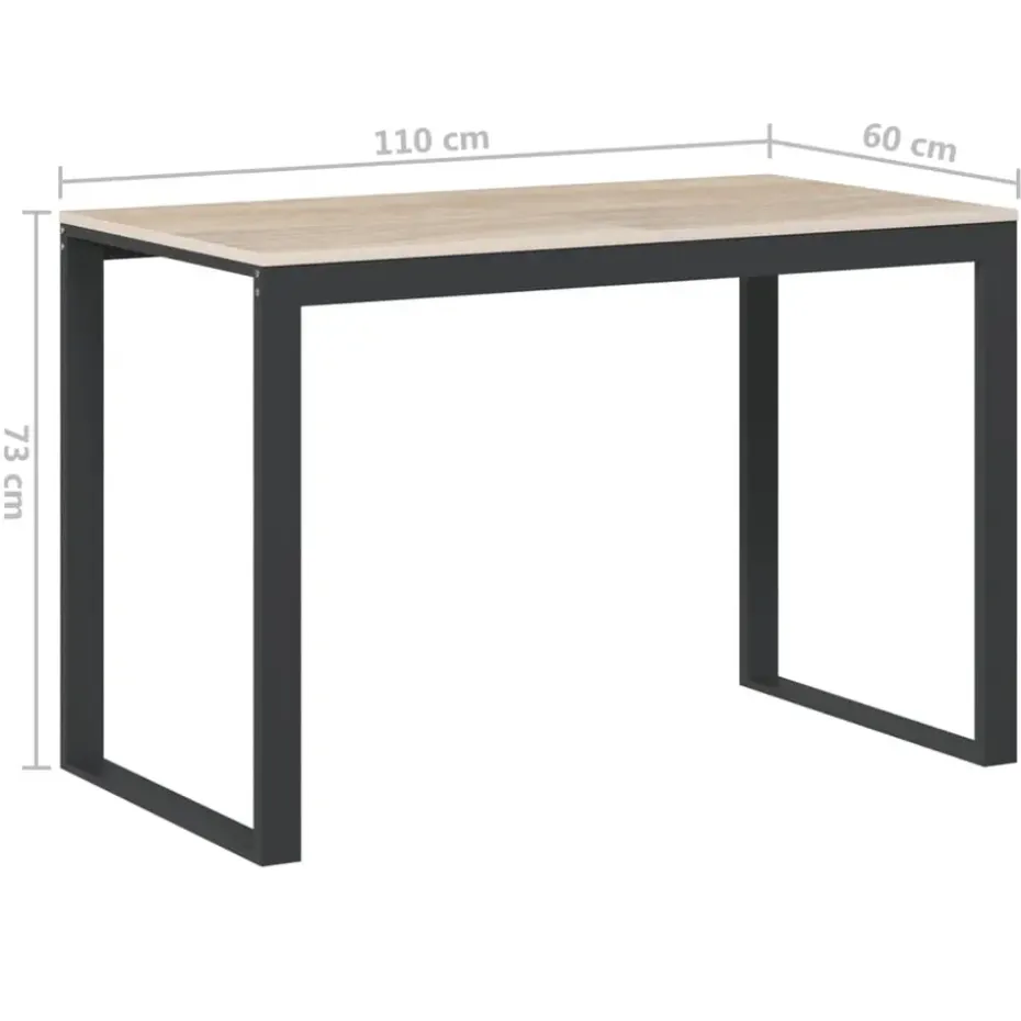 vidaXL - Computertafel - Bruin - Bewerkt hout