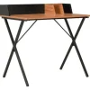 vidaXL - Computertafel - Zwart - Bewerkt hout