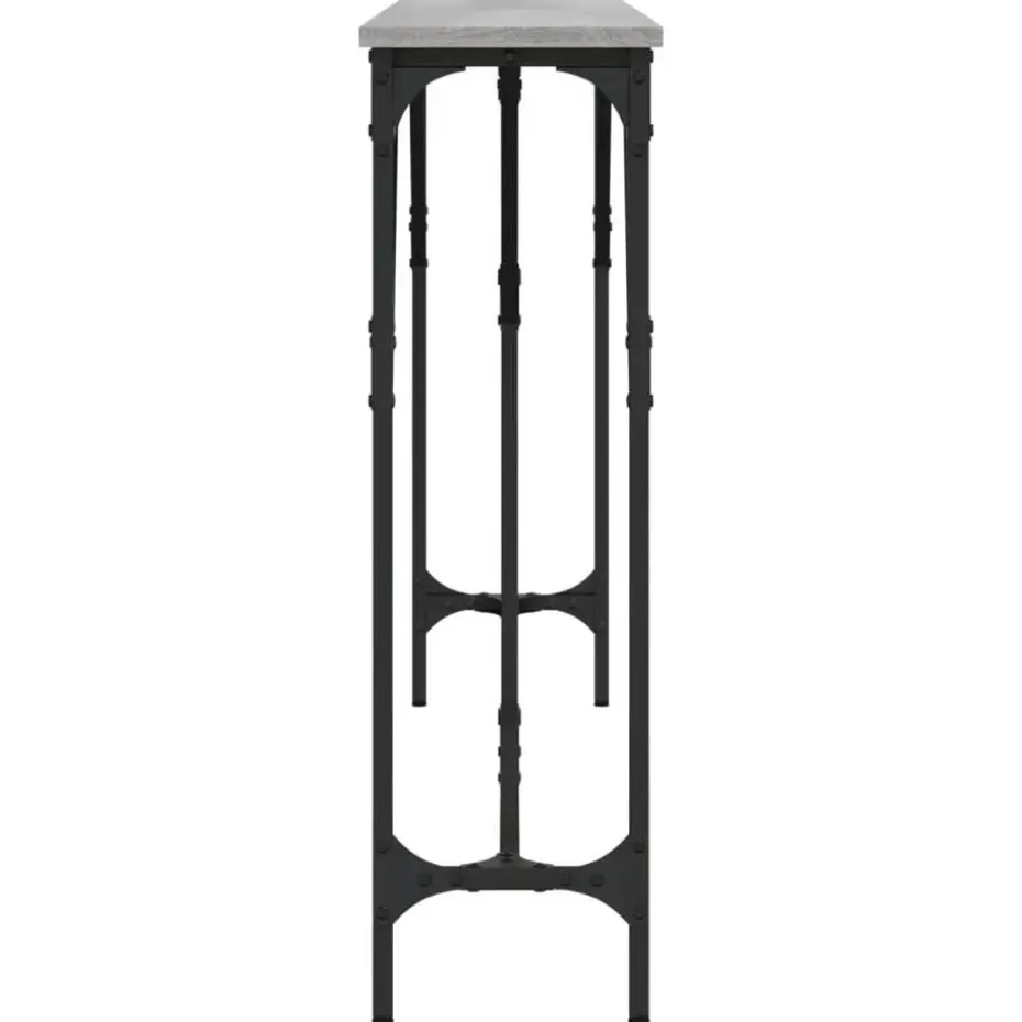 vidaXL - Consoletafel - Grijs sonoma eiken - Bewerkt hout - 180x23x75 cm