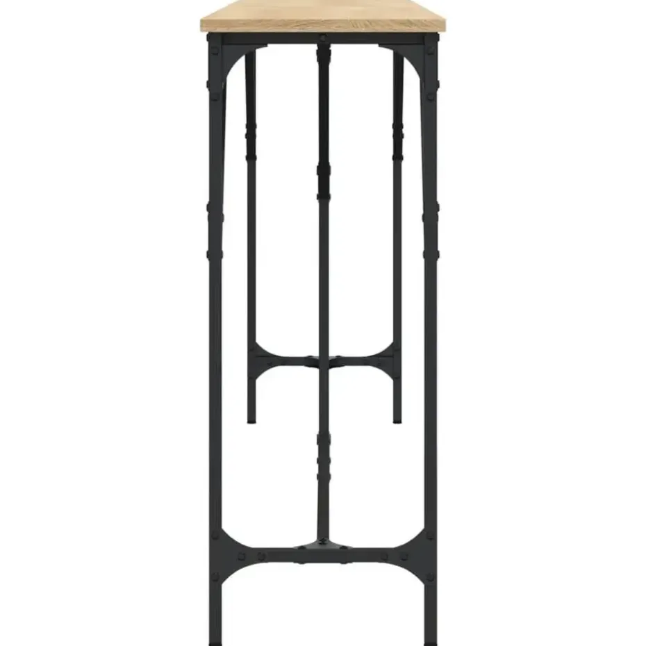 vidaXL - Consoletafel - Sonoma eiken - Bewerkt hout - 200x29x75 cm