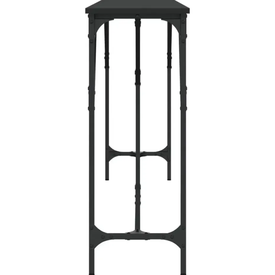 vidaXL - Consoletafel - Zwart - Bewerkt hout - 200x29x75 cm