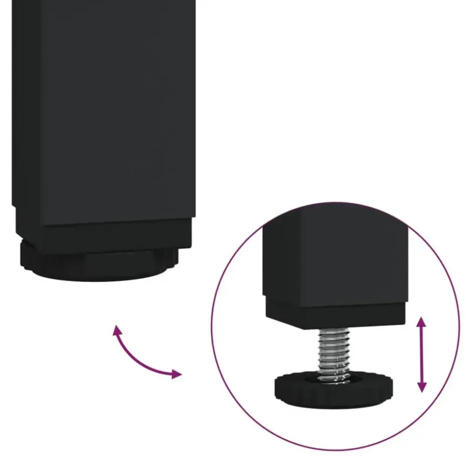 vidaXL - Consoletafel - Zwart - Bewerkt hout - 200x29x75 cm