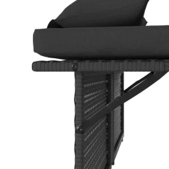 vidaXL - 2-delige Loungebanken Verstelbare met kussens - Zwart - 113x61x87 cm