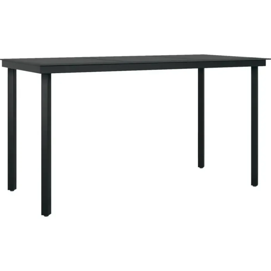 vidaXL - 5-delige Tuinset - Zwart katoenen touw en staal - 140x70 cm