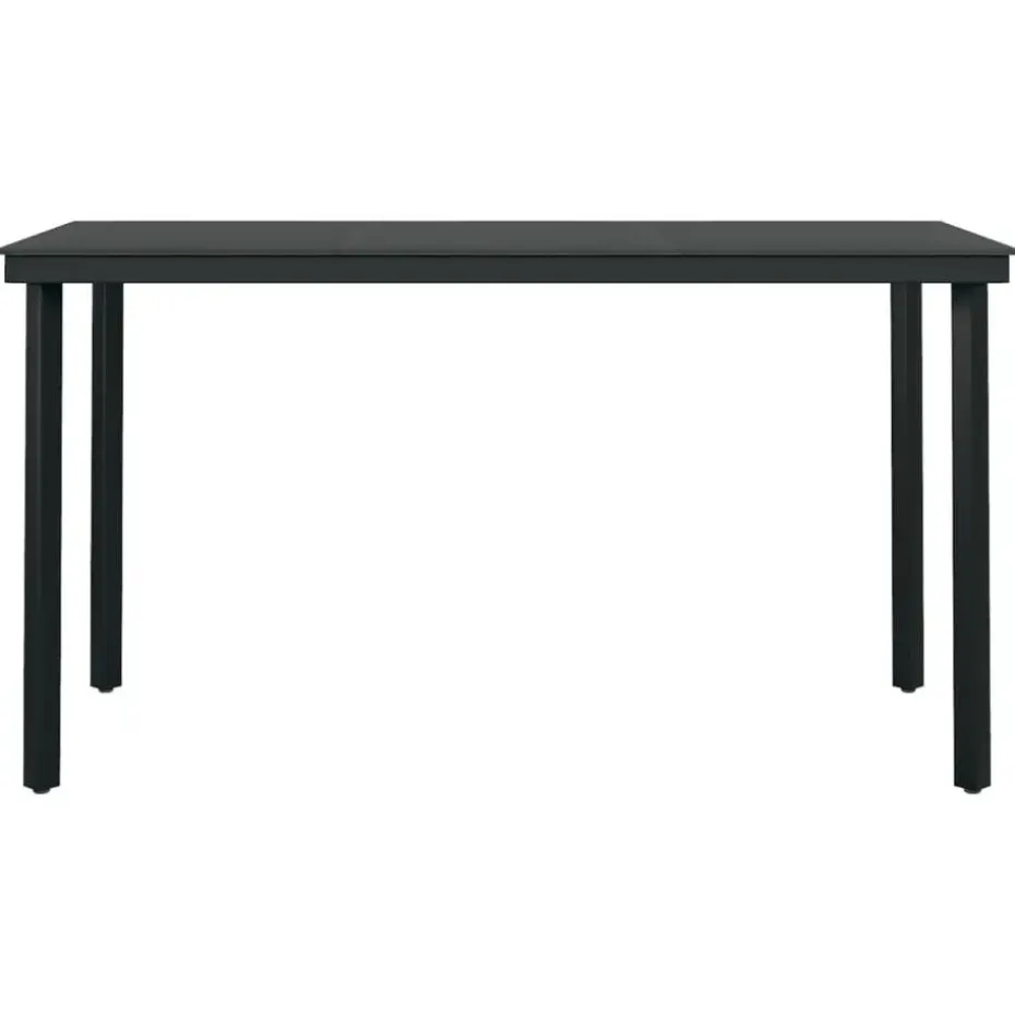 vidaXL - 5-delige Tuinset - Zwart katoenen touw en staal - 140x70 cm