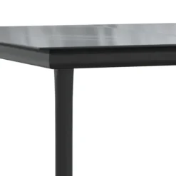 vidaXL - 7-delige Tuinset - Zwart - Textileen met voering en staal - 160x80 cm
