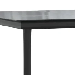 vidaXL - 5-delige Tuinset met kussens - Zwart - PE-rattan en glas - 160x80 cm