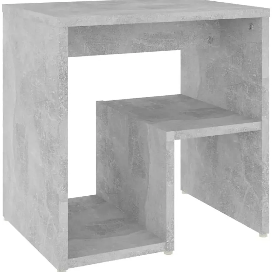 vidaXL - Design-Nachtkastjes - Betongrijs - Hout - 40x30x40 cm - Set van 2