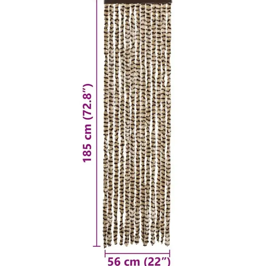 vidaXL - Deurgordijn - Beige - Polypropyleen